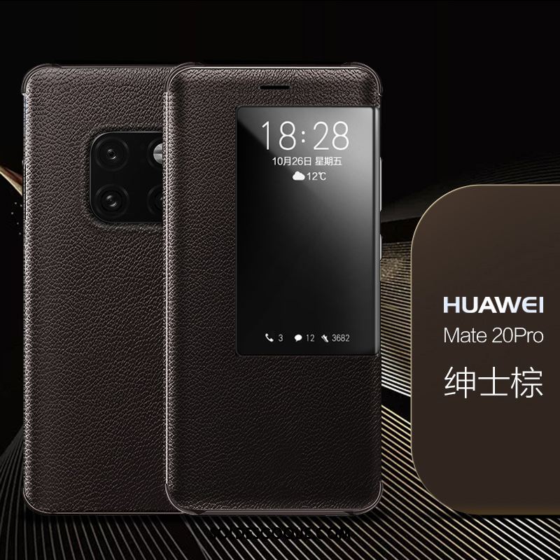 Coque Huawei Mate 20 Pro Étui En Cuir Téléphone Portable Tout Compris Incassable Bleu Housse En Vente