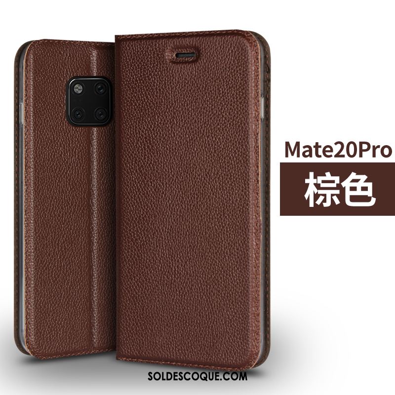 Coque Huawei Mate 20 Pro Étui Étui En Cuir Rouge Luxe Incassable Housse Pas Cher