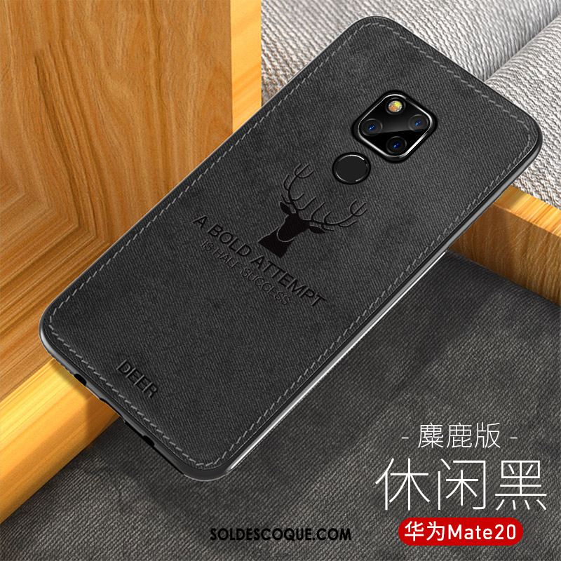 Coque Huawei Mate 20 Protection Téléphone Portable Silicone Noir Marque De Tendance Housse Soldes