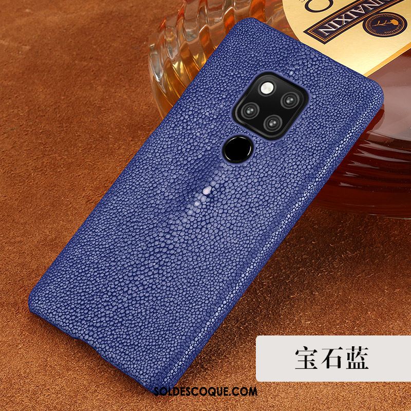 Coque Huawei Mate 20 Protection Violet Incassable Luxe Cuir Pas Cher