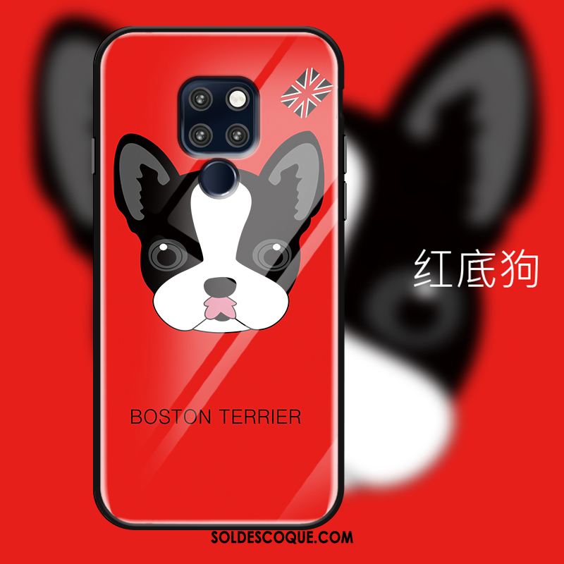 Coque Huawei Mate 20 Rouge Chiens Dessin Animé Étui Miroir En Vente