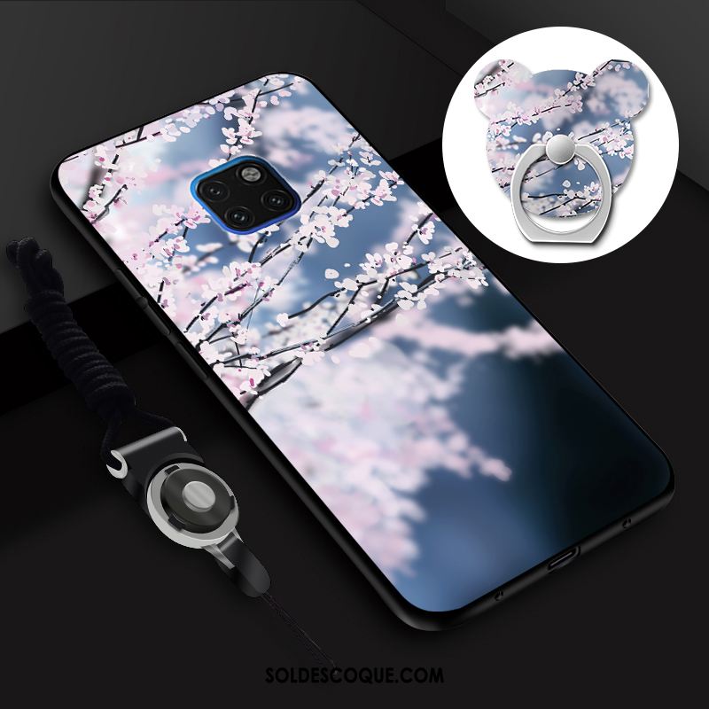 Coque Huawei Mate 20 Rs Art Vent Téléphone Portable Rose Silicone Housse En Ligne