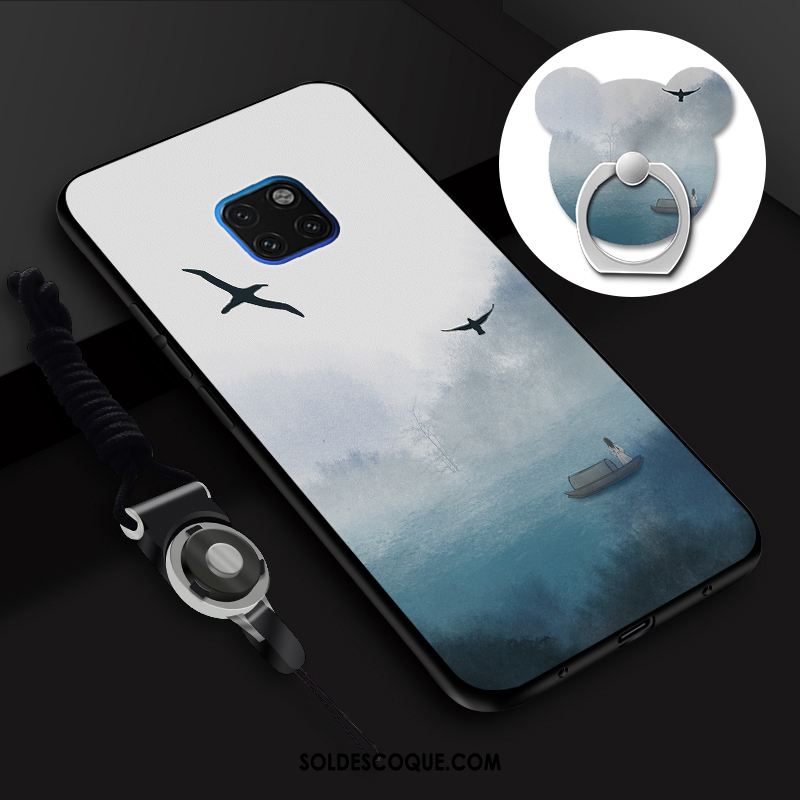 Coque Huawei Mate 20 Rs Art Vent Téléphone Portable Rose Silicone Housse En Ligne