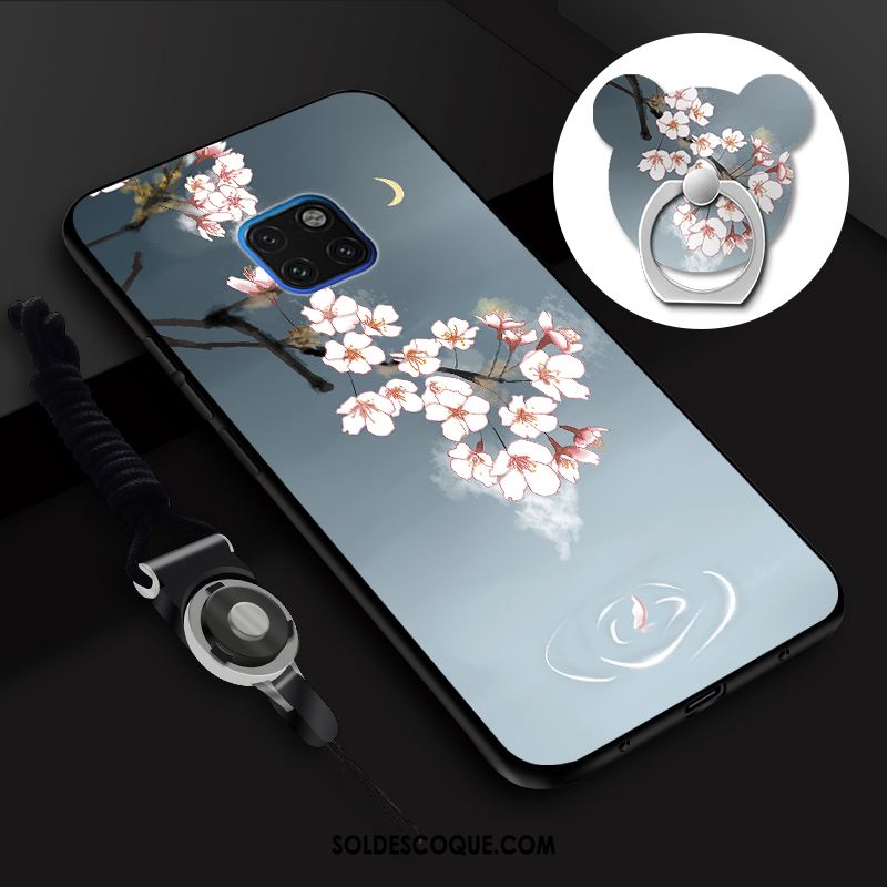 Coque Huawei Mate 20 Rs Art Vent Téléphone Portable Rose Silicone Housse En Ligne