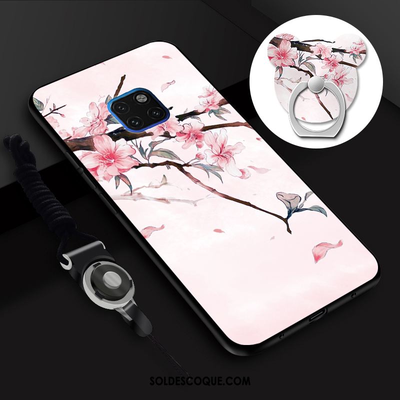 Coque Huawei Mate 20 Rs Art Vent Téléphone Portable Rose Silicone Housse En Ligne
