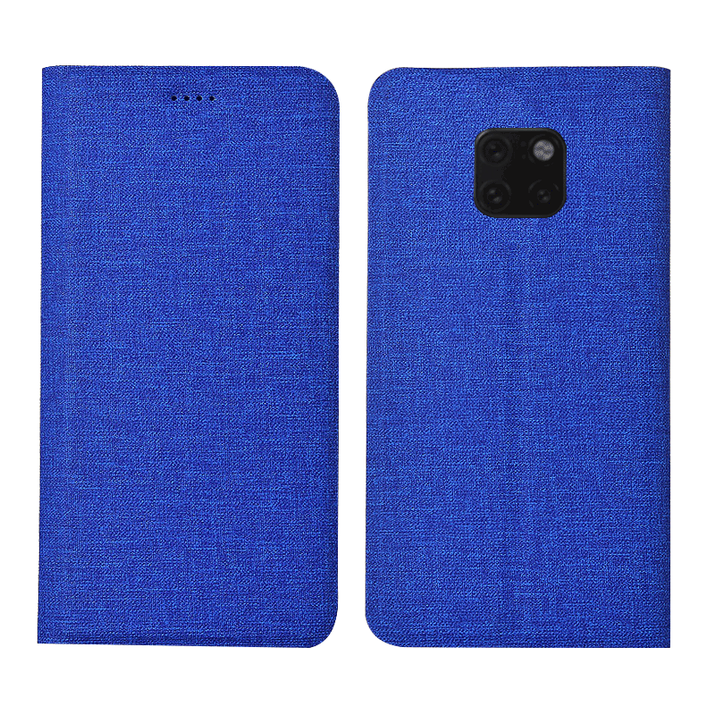 Coque Huawei Mate 20 Rs Lin Foncé Étui En Cuir Téléphone Portable Pas Cher