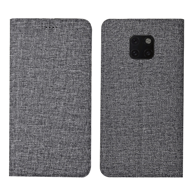 Coque Huawei Mate 20 Rs Lin Foncé Étui En Cuir Téléphone Portable Pas Cher