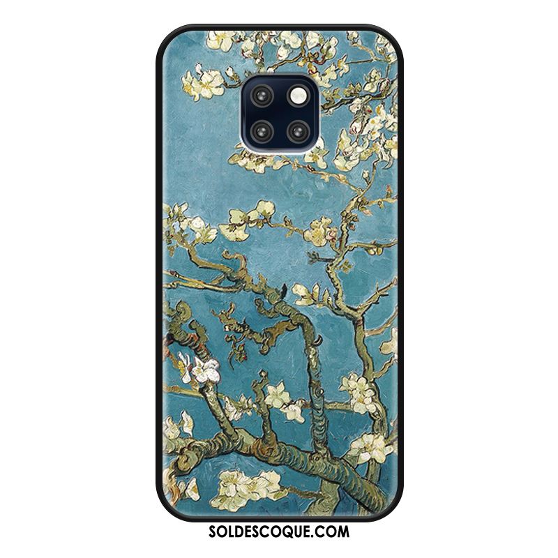 Coque Huawei Mate 20 Rs Peinture À L'huile Protection Luxe Mode Vert Housse Soldes