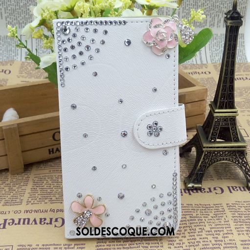 Coque Huawei Mate 20 Rs Rouge Téléphone Portable Étui En Cuir Strass Blanc En Ligne