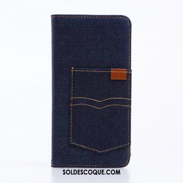 Coque Huawei Mate 20 Rs Étui Denim Étui En Cuir Téléphone Portable Bleu Pas Cher