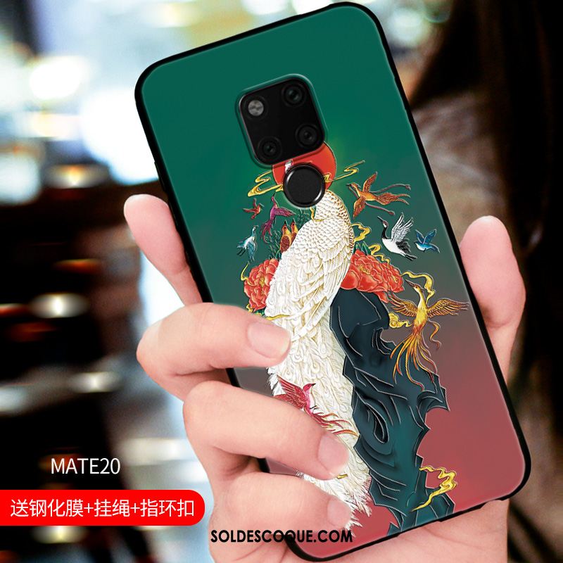 Coque Huawei Mate 20 Tout Compris Bleu Gaufrage Téléphone Portable Personnalité Pas Cher