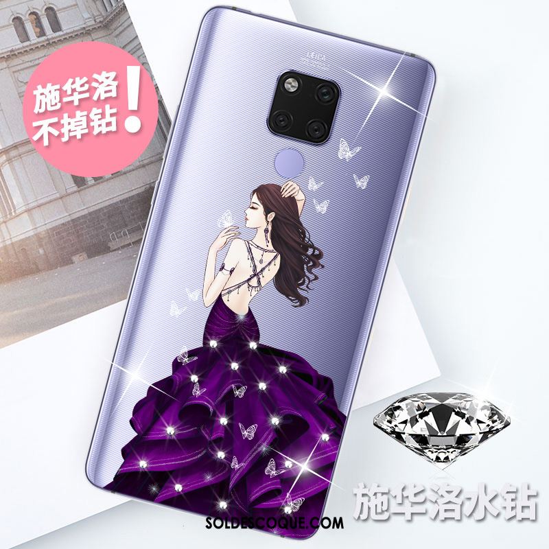 Coque Huawei Mate 20 Violet Personnalité Créatif Silicone Tendance En Ligne