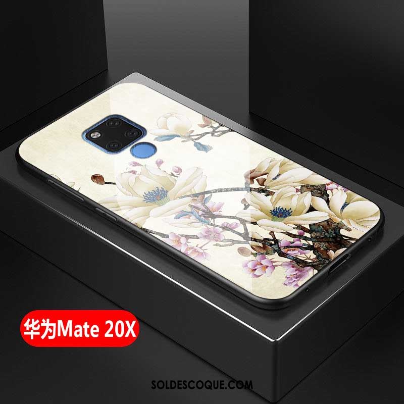 Coque Huawei Mate 20 X Créatif Verre Trempé Téléphone Portable Incassable Blanc Pas Cher