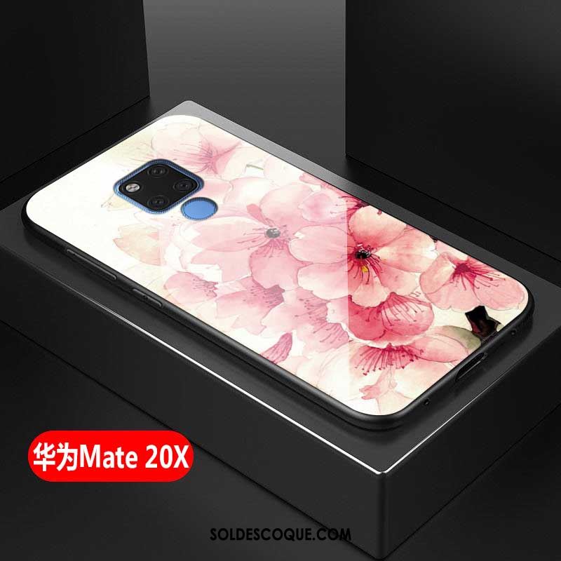 Coque Huawei Mate 20 X Créatif Verre Trempé Téléphone Portable Incassable Blanc Pas Cher