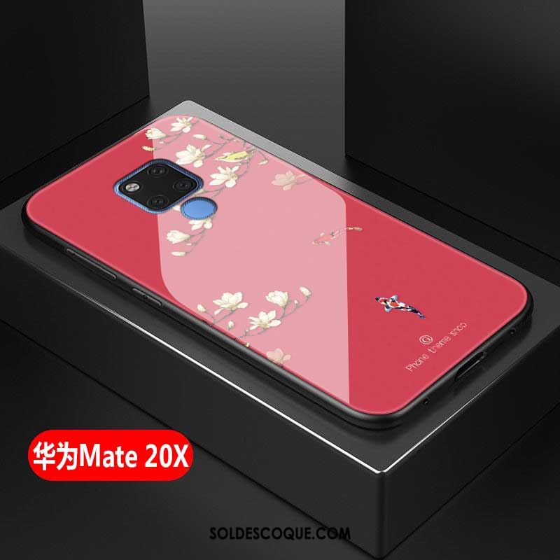 Coque Huawei Mate 20 X Créatif Verre Trempé Téléphone Portable Incassable Blanc Pas Cher