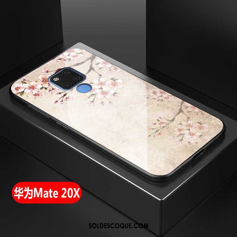 Coque Huawei Mate 20 X Créatif Verre Trempé Téléphone Portable Incassable Blanc Pas Cher