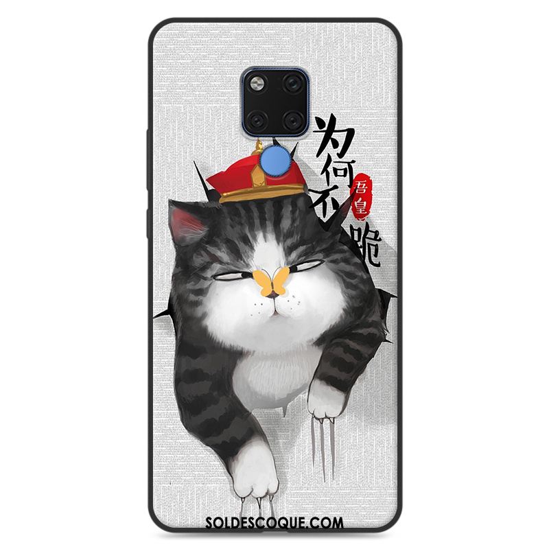 Coque Huawei Mate 20 X Dessin Animé Tout Compris Gris Protection Fluide Doux En Vente