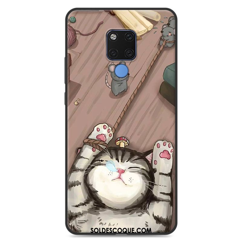 Coque Huawei Mate 20 X Dessin Animé Tout Compris Gris Protection Fluide Doux En Vente