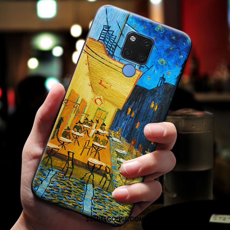 Coque Huawei Mate 20 X Gaufrage Étui Tout Compris Protection Personnalité Pas Cher