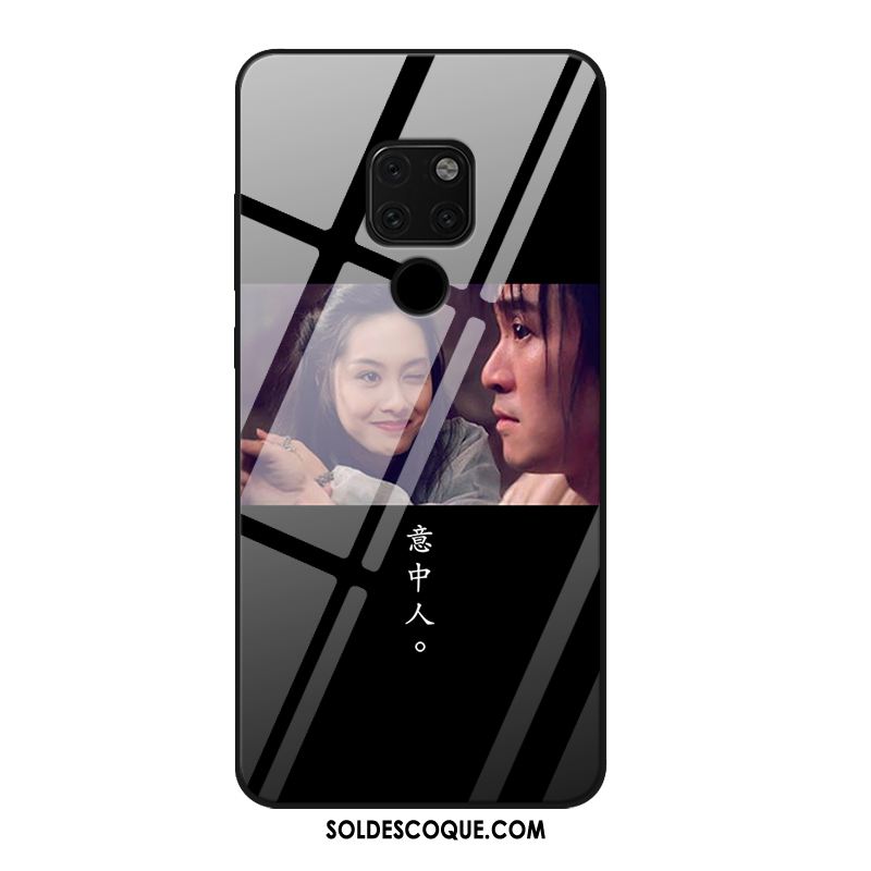 Coque Huawei Mate 20 X Grand Verre Trempé Personnalisé Violet Amoureux Housse Pas Cher