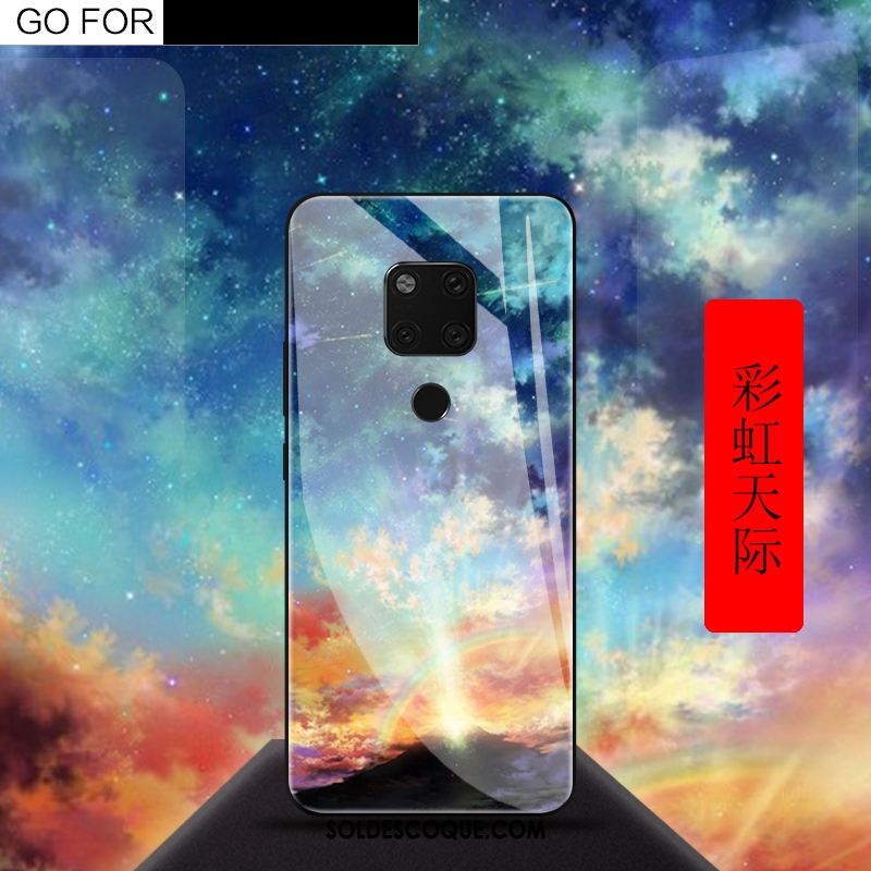 Coque Huawei Mate 20 X Incassable Dégradé Téléphone Portable Tendance Violet Pas Cher