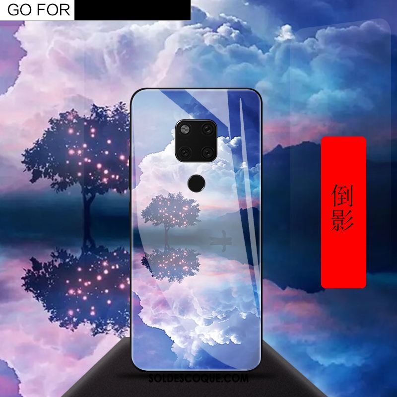 Coque Huawei Mate 20 X Incassable Dégradé Téléphone Portable Tendance Violet Pas Cher