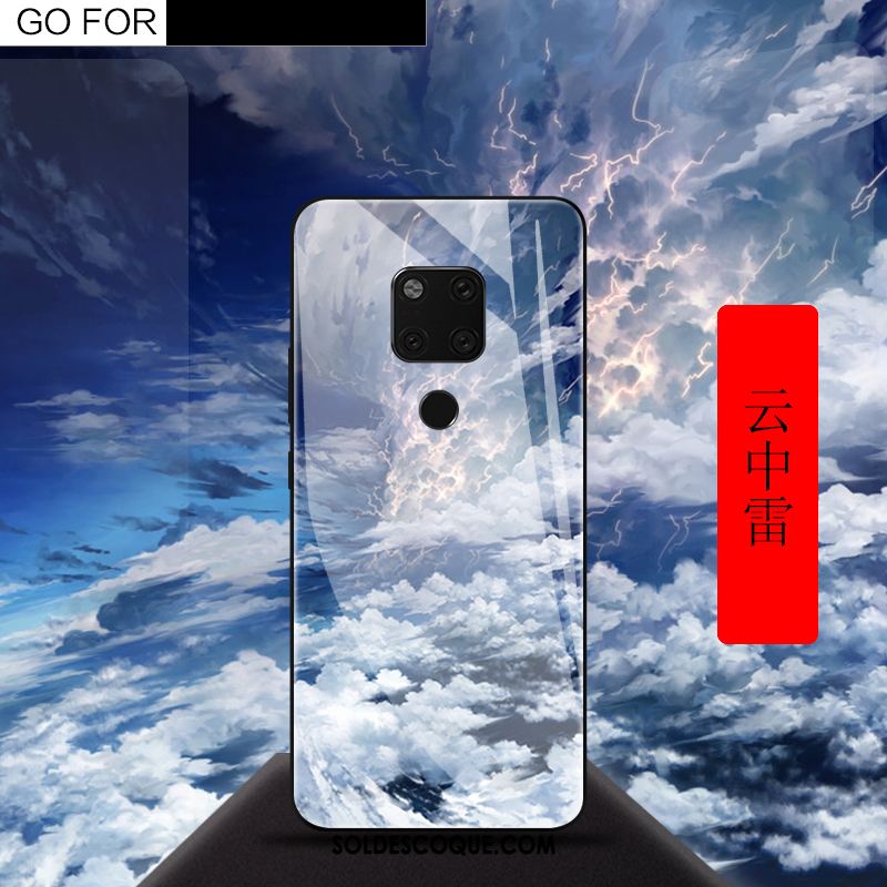 Coque Huawei Mate 20 X Incassable Dégradé Téléphone Portable Tendance Violet Pas Cher