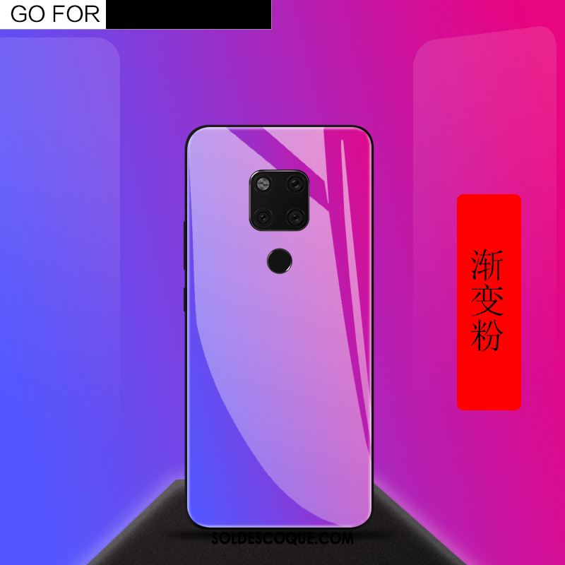 Coque Huawei Mate 20 X Incassable Dégradé Téléphone Portable Tendance Violet Pas Cher