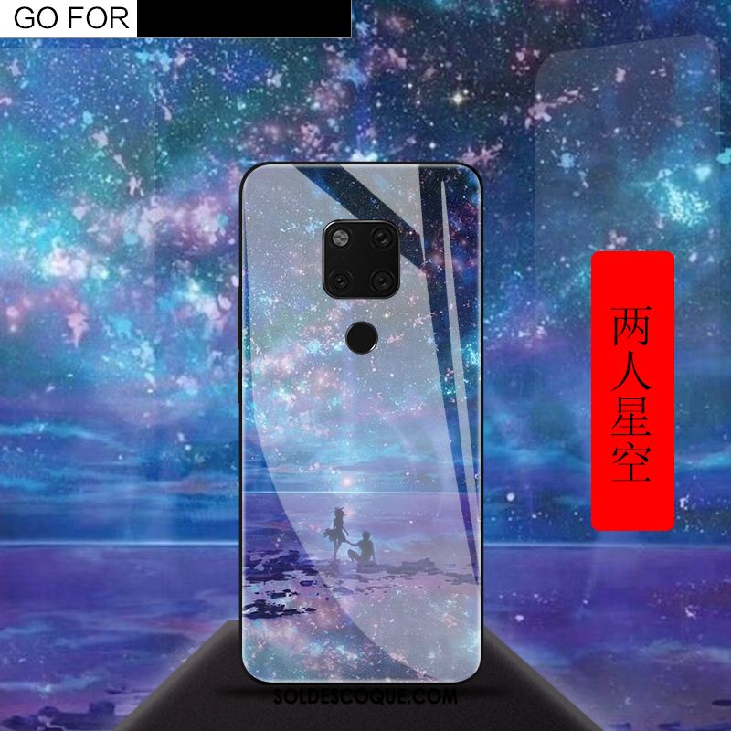 Coque Huawei Mate 20 X Incassable Dégradé Téléphone Portable Tendance Violet Pas Cher