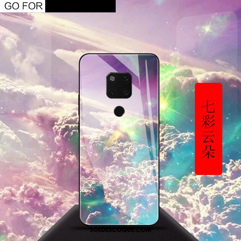 Coque Huawei Mate 20 X Incassable Dégradé Téléphone Portable Tendance Violet Pas Cher