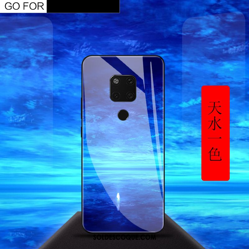 Coque Huawei Mate 20 X Incassable Dégradé Téléphone Portable Tendance Violet Pas Cher