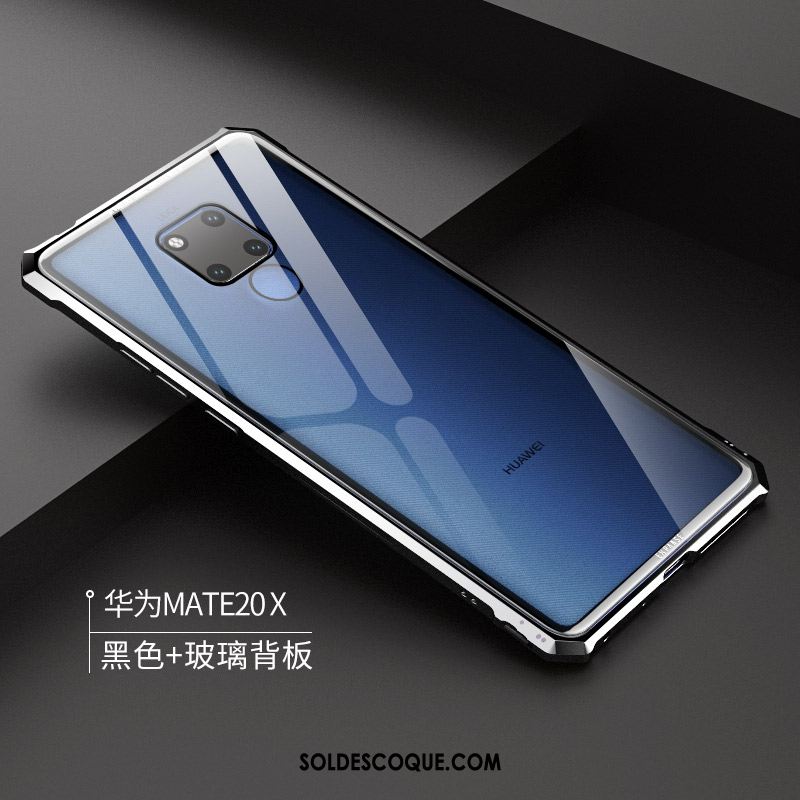 Coque Huawei Mate 20 X Marque De Tendance Métal Or Difficile Étui Soldes