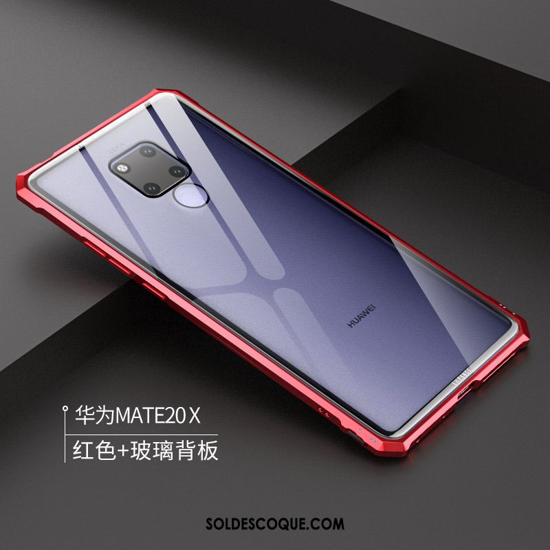 Coque Huawei Mate 20 X Marque De Tendance Métal Or Difficile Étui Soldes