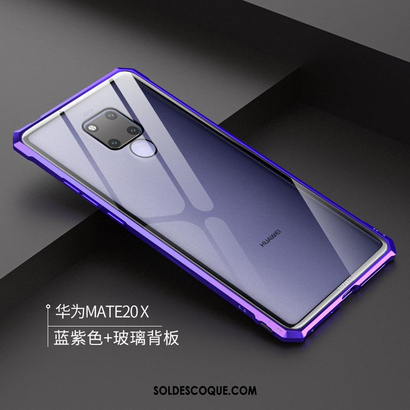 Coque Huawei Mate 20 X Marque De Tendance Métal Or Difficile Étui Soldes