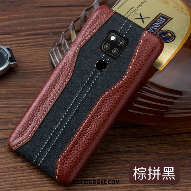 Coque Huawei Mate 20 X Membrane Rouge Protection Noir Cuir Véritable En Ligne