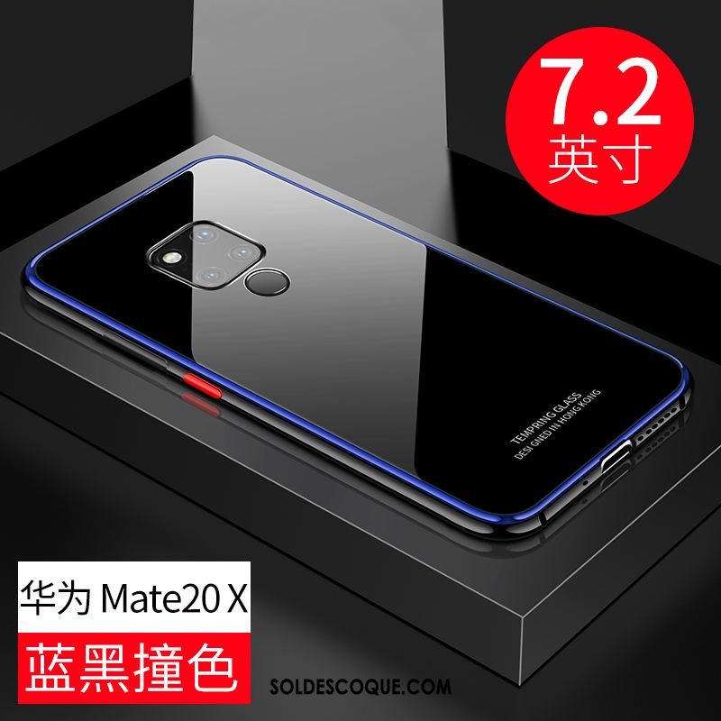 Coque Huawei Mate 20 X Métal Nouveau Bleu Étui Téléphone Portable En Vente