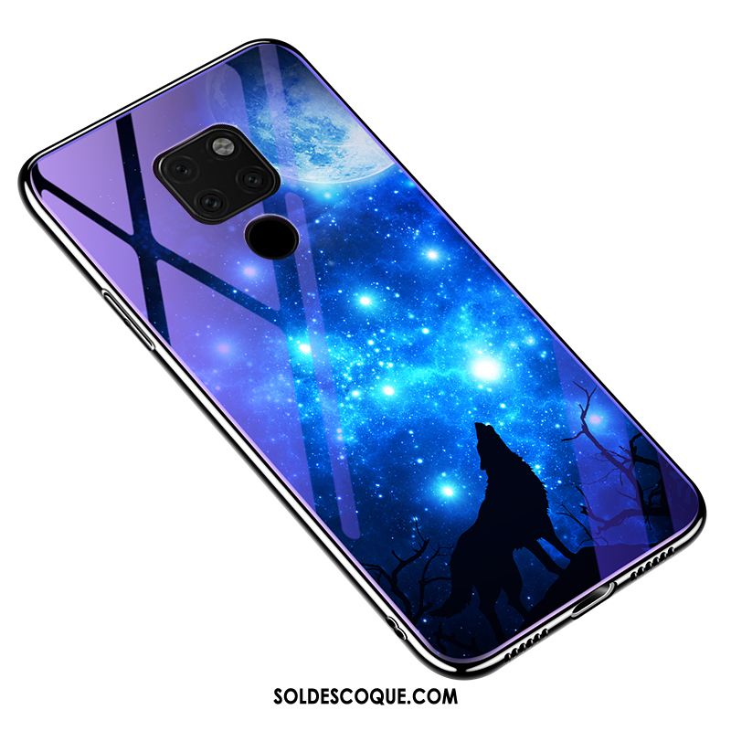 Coque Huawei Mate 20 X Personnalité Couvercle Arrière Protection Fluide Doux Bleu En Ligne