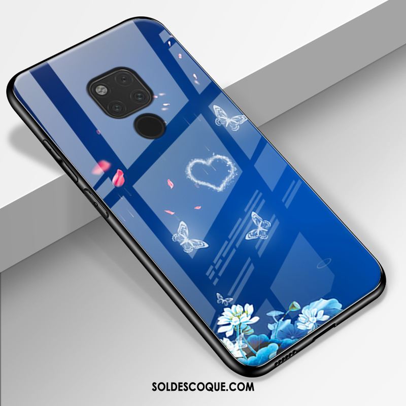 Coque Huawei Mate 20 X Tout Compris Téléphone Portable Verre Fleurs Étui Soldes