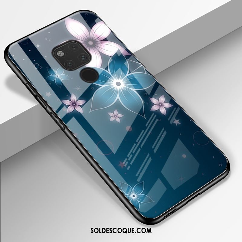 Coque Huawei Mate 20 X Tout Compris Téléphone Portable Verre Fleurs Étui Soldes