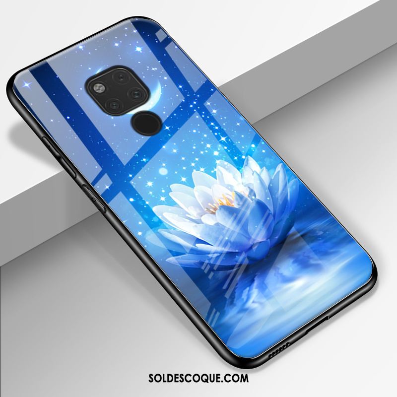 Coque Huawei Mate 20 X Tout Compris Téléphone Portable Verre Fleurs Étui Soldes