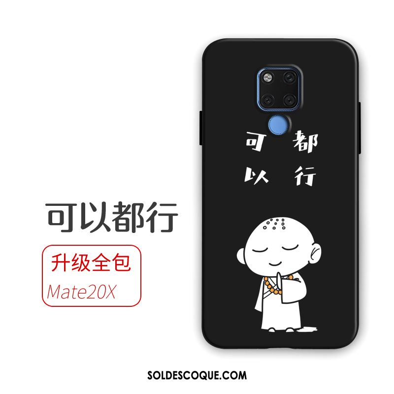 Coque Huawei Mate 20 X Très Mince Tendance Ornements Suspendus Fluide Doux Noir Pas Cher