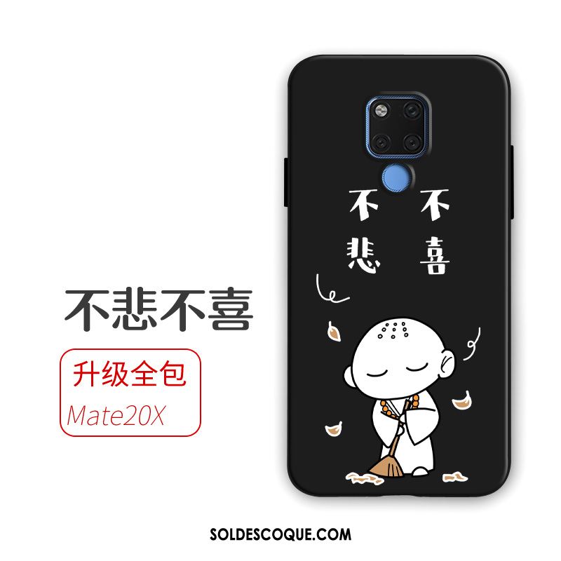 Coque Huawei Mate 20 X Très Mince Tendance Ornements Suspendus Fluide Doux Noir Pas Cher