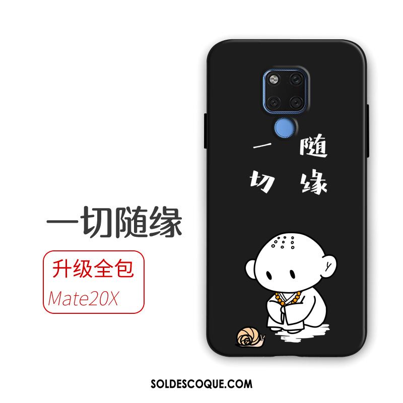 Coque Huawei Mate 20 X Très Mince Tendance Ornements Suspendus Fluide Doux Noir Pas Cher