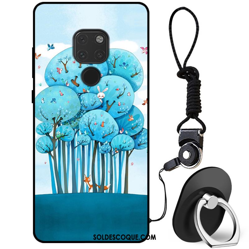 Coque Huawei Mate 20 X Verre Téléphone Portable Bleu Incassable Protection Pas Cher