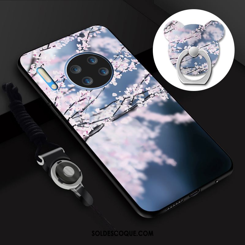 Coque Huawei Mate 30 Anneau Étui Téléphone Portable Fluide Doux Antidérapant Housse En Ligne