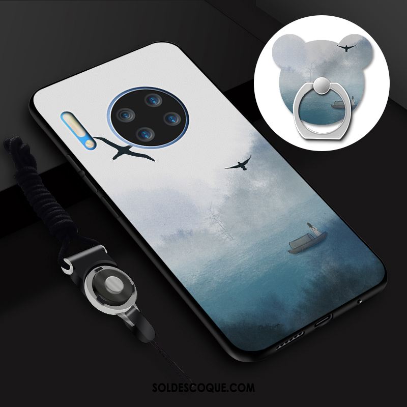 Coque Huawei Mate 30 Anneau Étui Téléphone Portable Fluide Doux Antidérapant Housse En Ligne