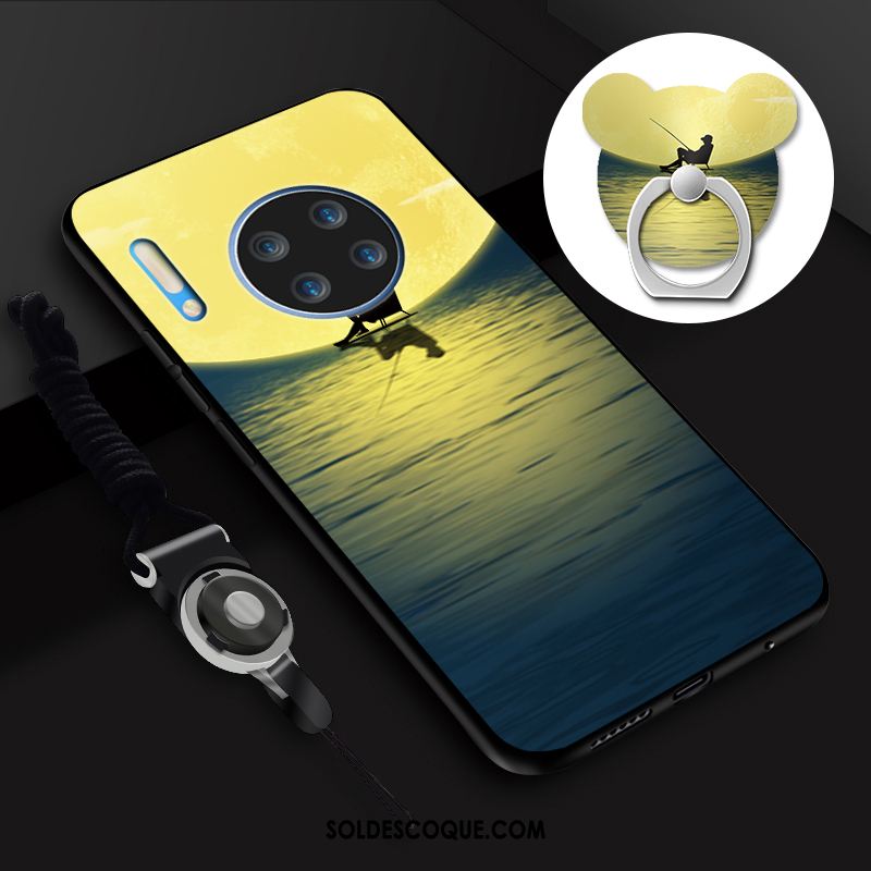 Coque Huawei Mate 30 Anneau Étui Téléphone Portable Fluide Doux Antidérapant Housse En Ligne