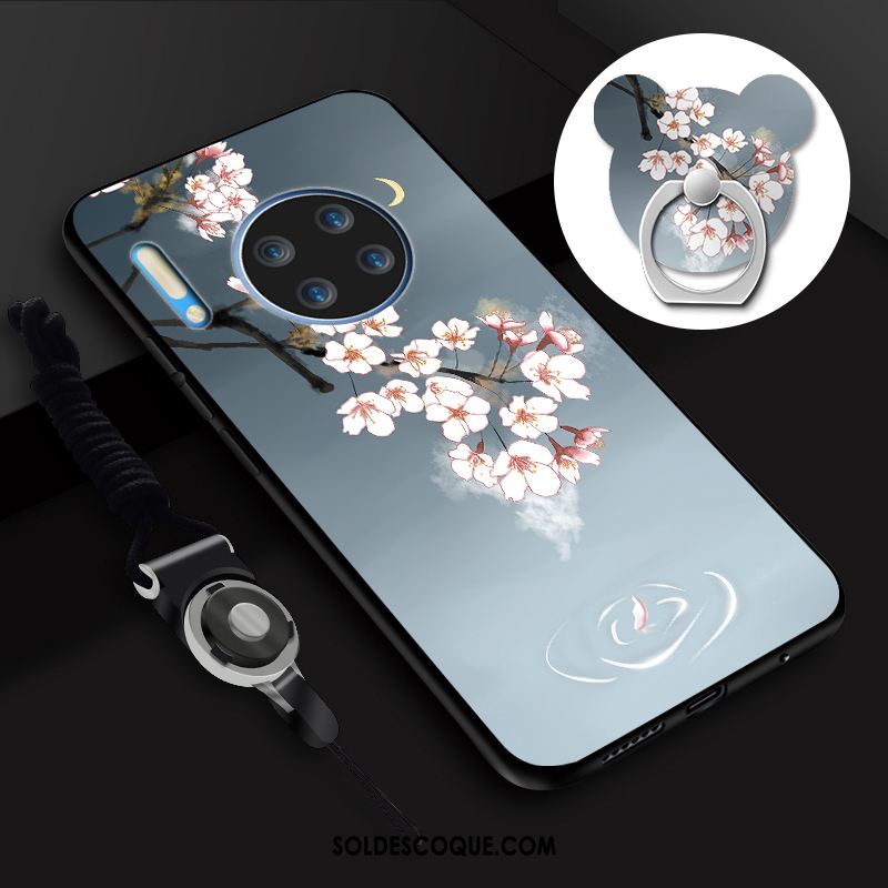 Coque Huawei Mate 30 Anneau Étui Téléphone Portable Fluide Doux Antidérapant Housse En Ligne