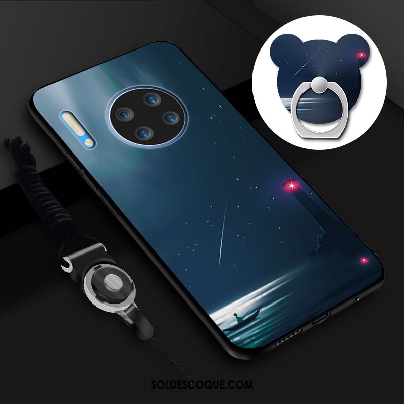 Coque Huawei Mate 30 Anneau Étui Téléphone Portable Fluide Doux Antidérapant Housse En Ligne