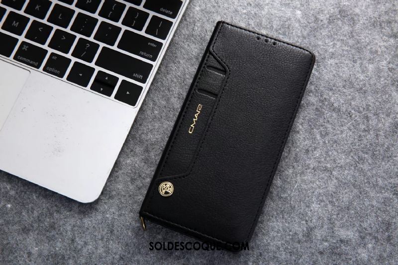 Coque Huawei Mate 30 Business Noir Étui Étui En Cuir Protection Pas Cher